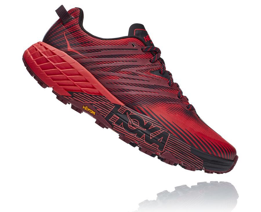 Hoka One One Trailsko Herre - Speedgoat 4 - Rød - 960578WTC